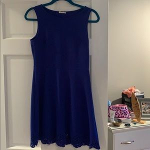 Peach Royal blue dress